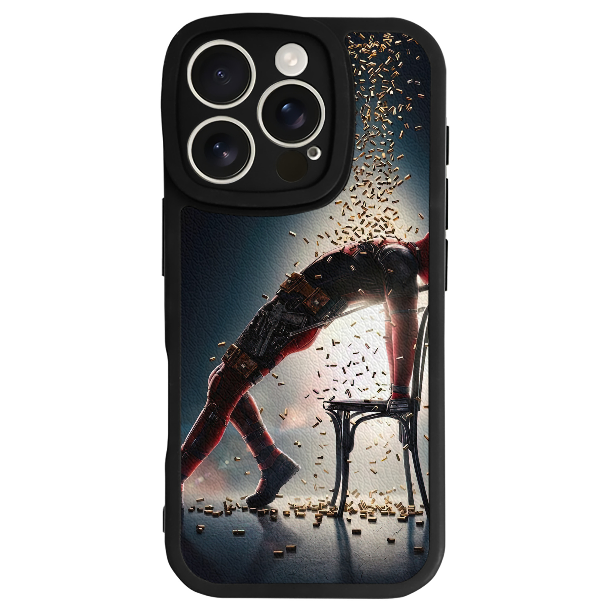 （画像用） Deadpool デッドプール 【iPhone 16シリーズ対応】シリコンスマホケース（レザー調） 材質：シリコン